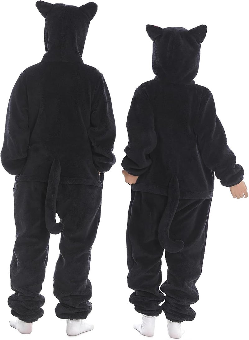HSCTEK Luxury Double-sided Flannel Fleece Child Cat Onesies with Hoodie - Image 5